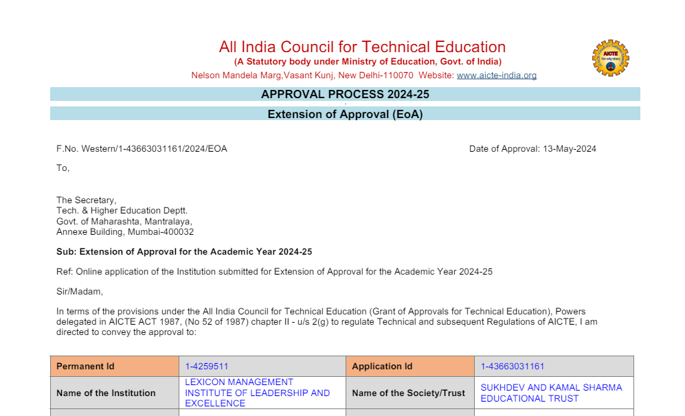 Approval 2024-25